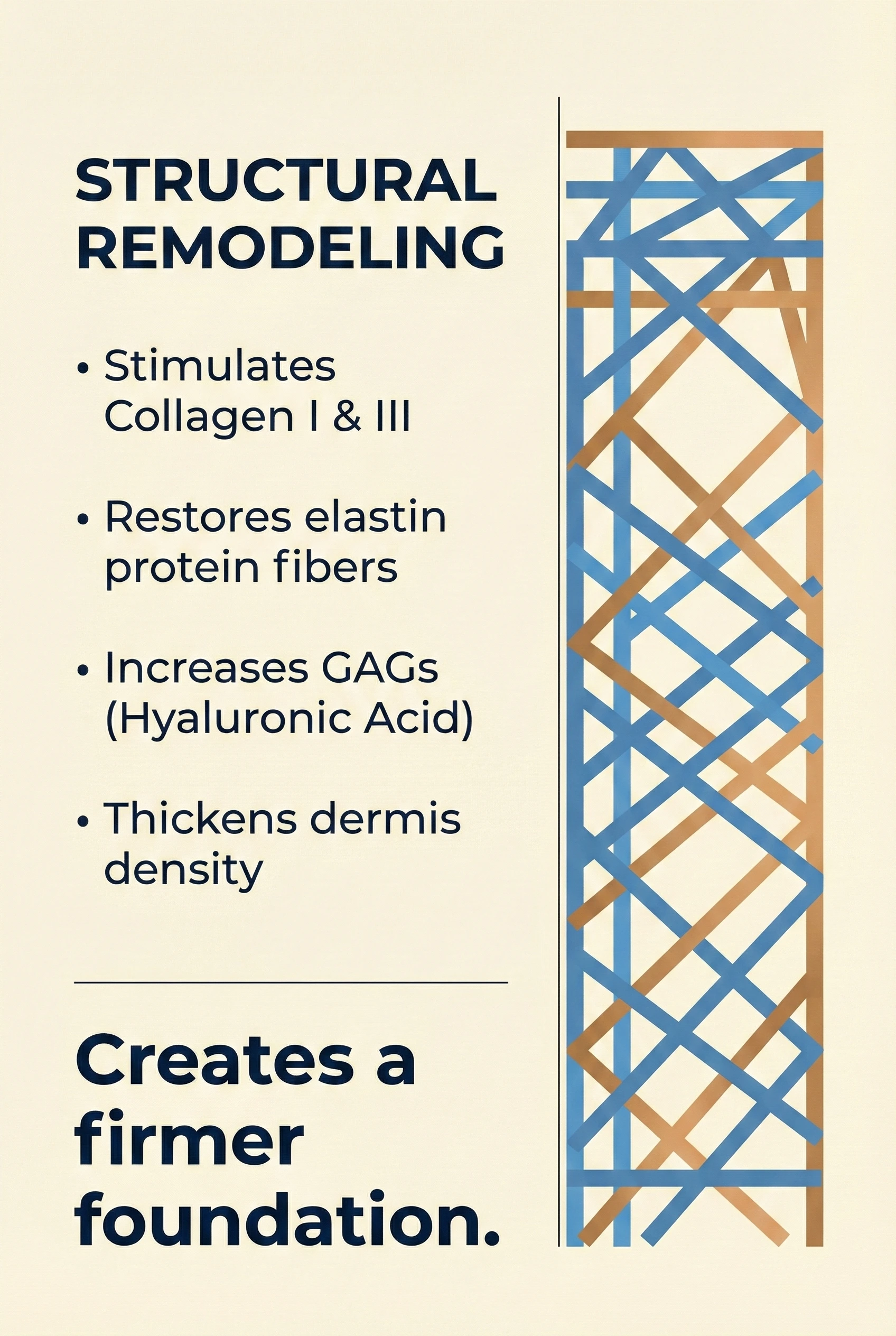 Scaffolding metaphor illustrating structural remodeling in the archived GHK-Cu story.